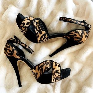 Bebe Leopard Stilettos
